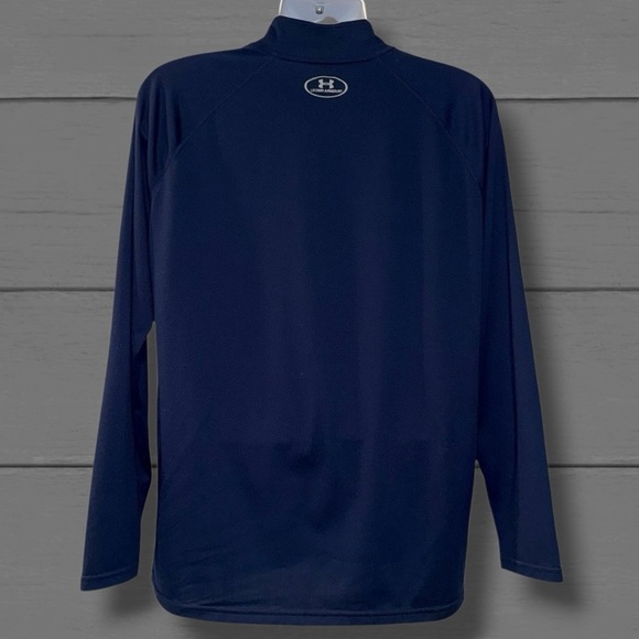 Under Armour Men’s Large 1/4 Zip Pullover Long Sleeve Shirt Blue Training Top - Picture 3 of 11